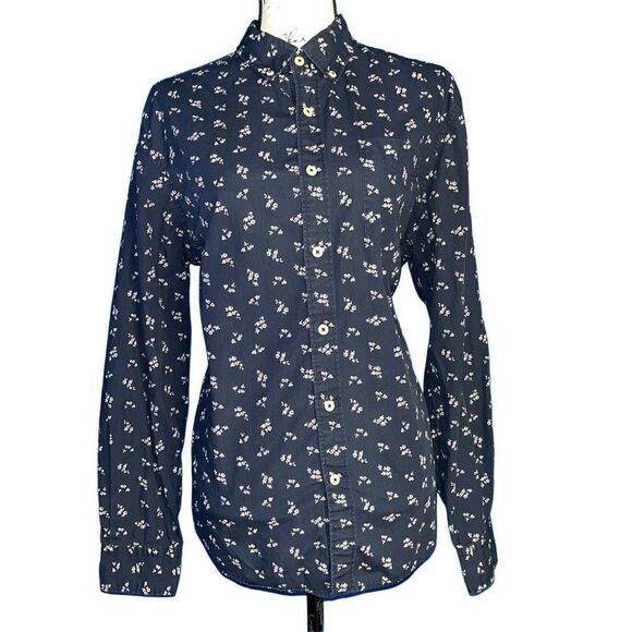 American Eagle Outfitters navy seriously soft classic fit button down small - Picture 1 of 5